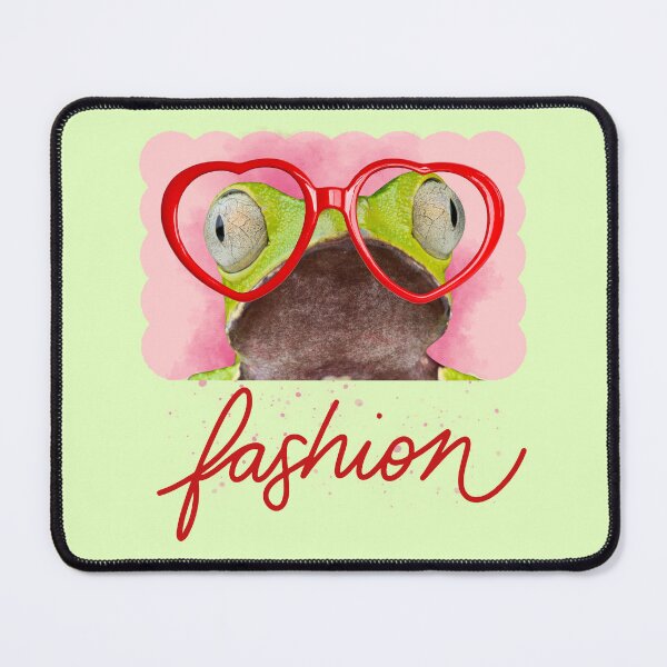 Item preview, Fashion Frog with Red Heart Glasses designed and sold by SpiralBalloon.