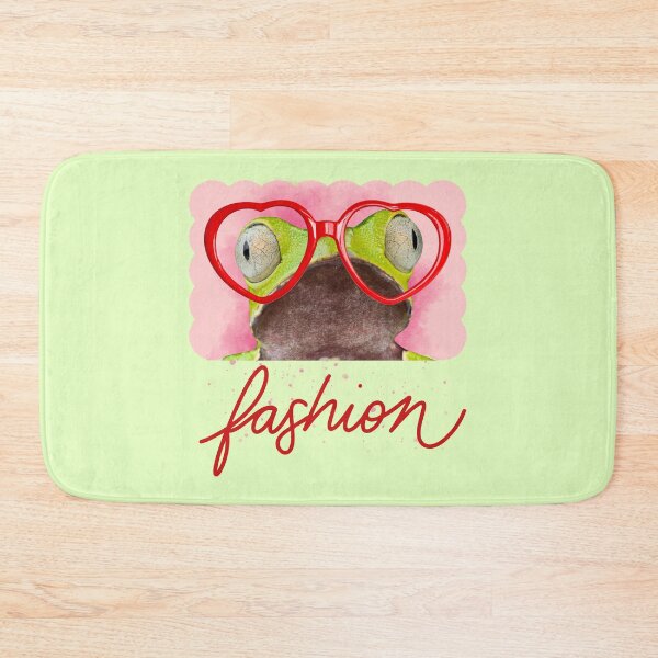 Item preview, Fashion Frog with Red Heart Glasses designed and sold by SpiralBalloon.