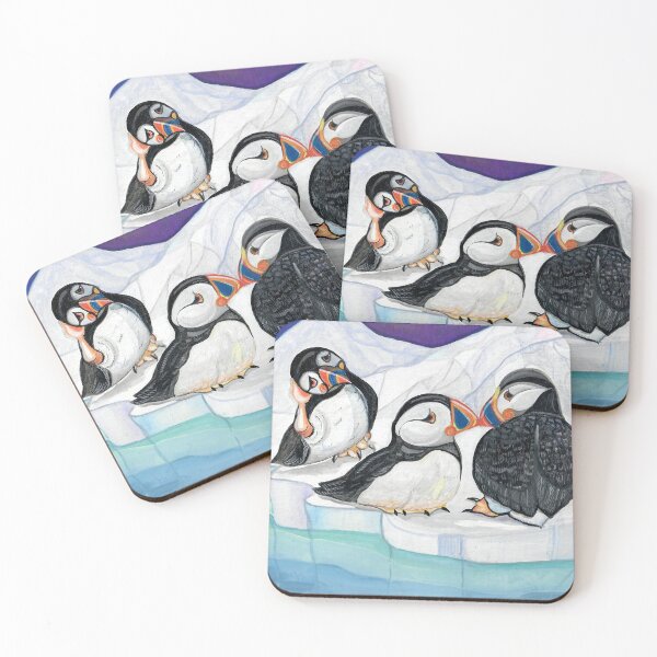 Item preview, Puffin Love Triangle designed and sold by ArtByBeatriz.