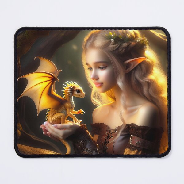 Item preview, Girl With Baby Dragon designed and sold by HumusArt.