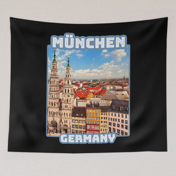 Item preview, Architectural landscape of München, Germany. Beautiful travel design. designed and sold by Unitepeople.