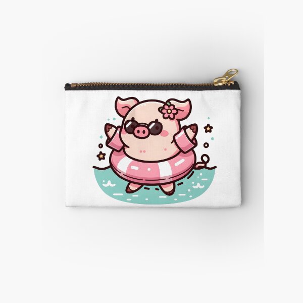 Item preview, Kawaii Pig With Arm Floaties designed and sold by CanvasCutie.