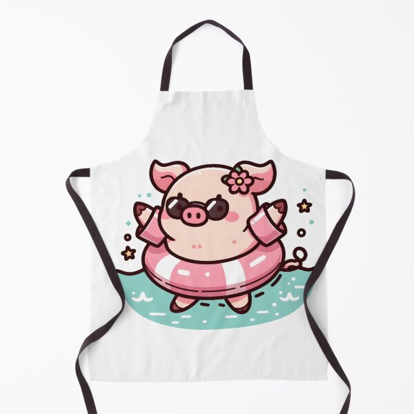 Item preview, Kawaii Pig With Arm Floaties designed and sold by CanvasCutie.