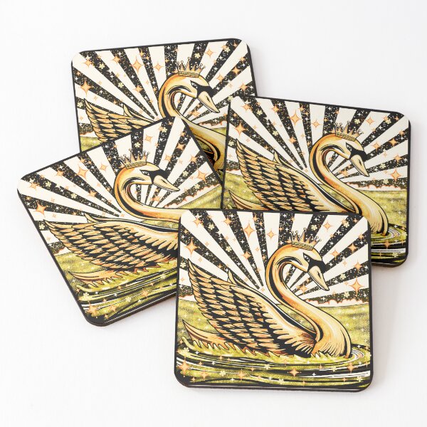 Item preview, Golden Swan lake, Retro, Pop Art designed and sold by Clara Fruggeri.