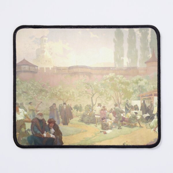 Item preview, The Slav Epic, cycle No.15 The Printing of the Bible of Kralice in Ivančice, by Alphonse Mucha. HIGH DEFINITION designed and sold by MINDTHECHERRY.
