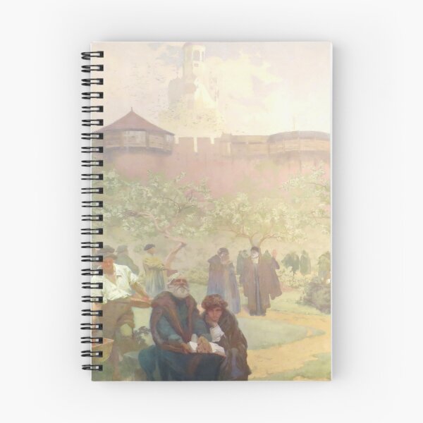 Item preview, The Slav Epic, cycle No.15 The Printing of the Bible of Kralice in Ivančice, by Alphonse Mucha. HIGH DEFINITION designed and sold by MINDTHECHERRY.