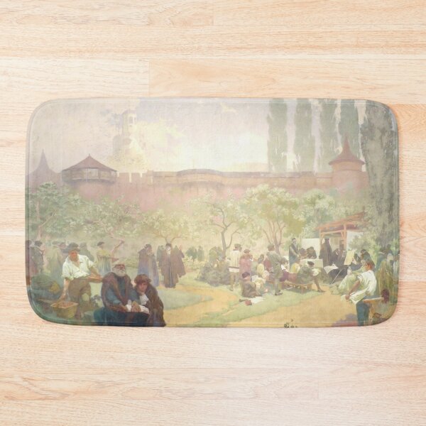 Item preview, The Slav Epic, cycle No.15 The Printing of the Bible of Kralice in Ivančice, by Alphonse Mucha. HIGH DEFINITION designed and sold by MINDTHECHERRY.