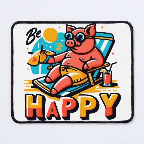 Item preview, Happy chilled out pig designed and sold by Dannysdesigns80.