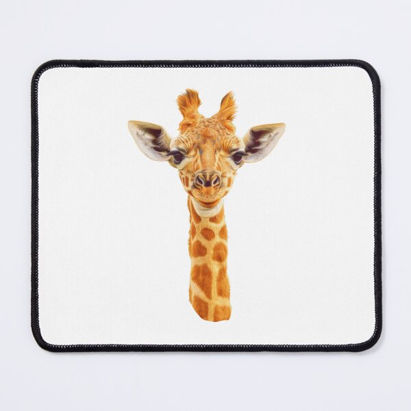 Item preview, Adorable Giraffe Portrait on Black Background designed and sold by PICbyFemke.