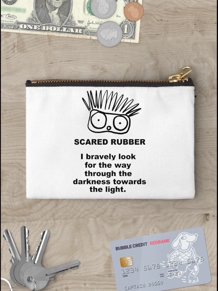 Thumbnail 3 of 4, Zipper Pouch, SCARED RUBBER designed and sold by RubberWorld.