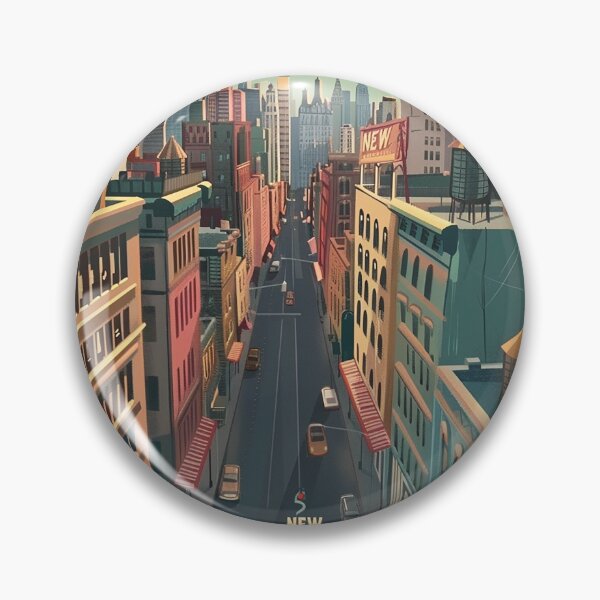 Item preview, Retro NewYork Illustration designed and sold by nomiraclehere.