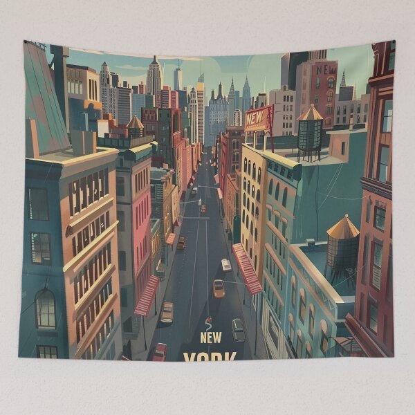 Item preview, Retro NewYork Illustration designed and sold by nomiraclehere.