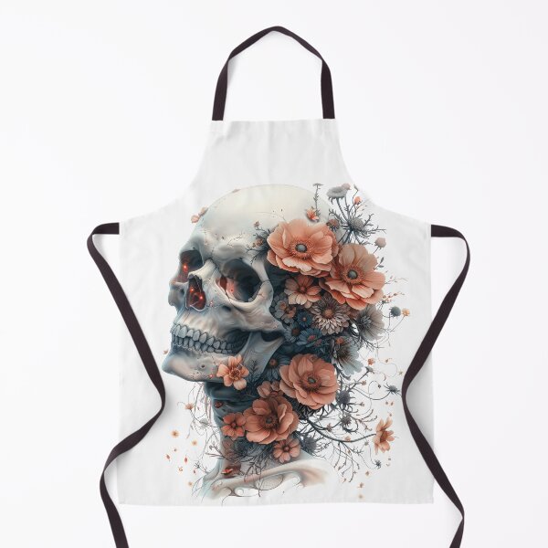 Item preview, Skull with flowers designed and sold by InfinityCircle.