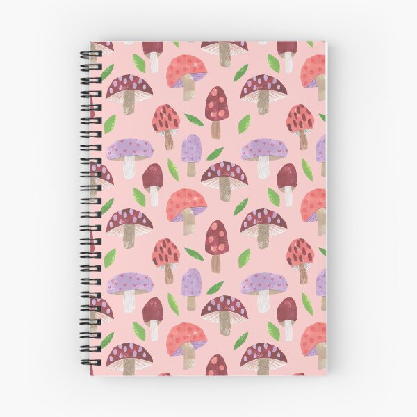 Item preview, Mushrooms and Leaves Pattern - Toadstools Pink  designed and sold by kellie-jayne.