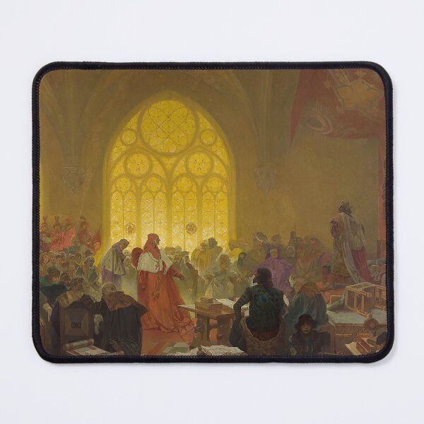 Item preview, The Slav Epic, cycle No.13 The Hussite King Jiří of Poděbrady 1923., by Alphonse Mucha. HIGH DEFINITION designed and sold by MINDTHECHERRY.