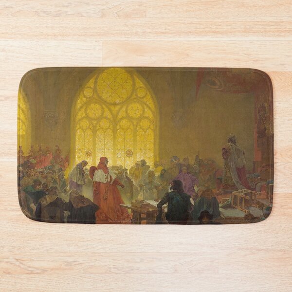 Item preview, The Slav Epic, cycle No.13 The Hussite King Jiří of Poděbrady 1923., by Alphonse Mucha. HIGH DEFINITION designed and sold by MINDTHECHERRY.