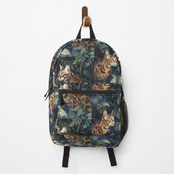 Item preview, “Hidden in the Emeralds” – Two spotted felines blending into the dense, verdant vegetation. designed and sold by PaintedKitties.