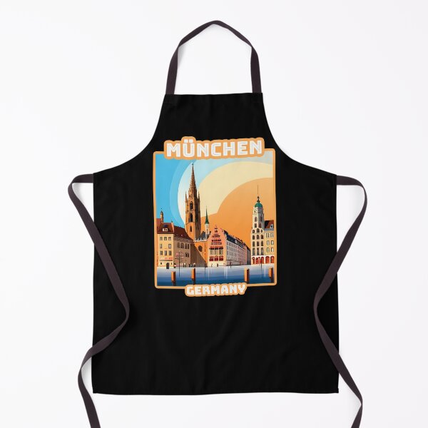 Item preview, Vintage retro Architectural landscape of Munchen, Germany. Beautiful travel design. designed and sold by Unitepeople.