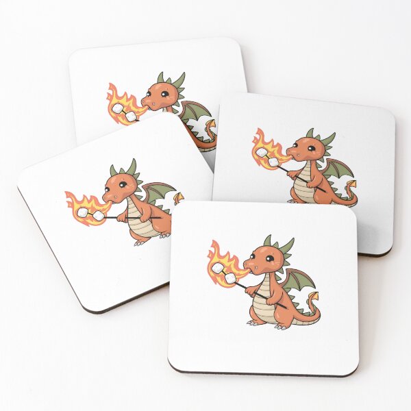 Item preview, Dragon with marshmallows on a stick designed and sold by MaateoDesign.