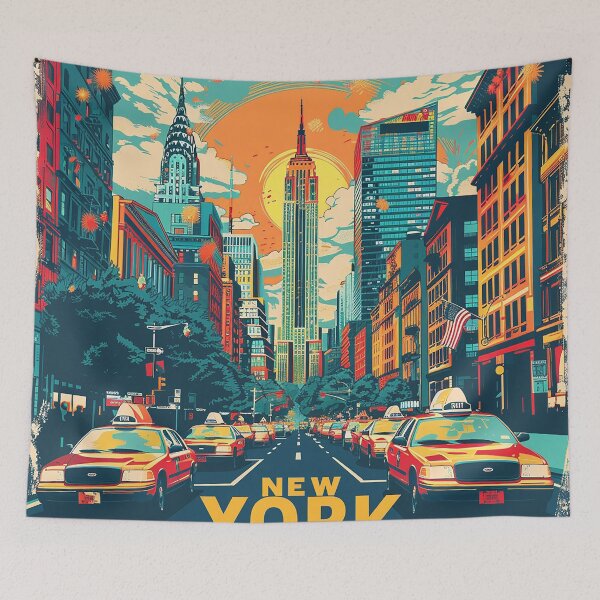 Item preview, Retro NewYork Illustration designed and sold by nomiraclehere.