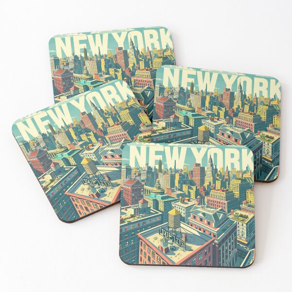 Item preview, Retro NewYork Illustration designed and sold by nomiraclehere.