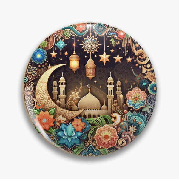 Item preview, Floral Moon Mosque warm Eid Ramadan designed and sold by DesignJiggy.