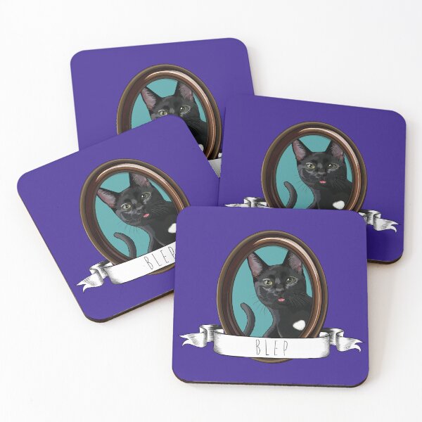 Item preview, Framed Portrait of a Black Cat Blep designed and sold by Carleah Unique.