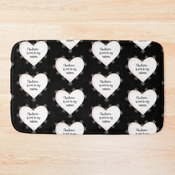 Item preview, Obedience is not in my nature rose heart on black designed and sold by stickypixie.