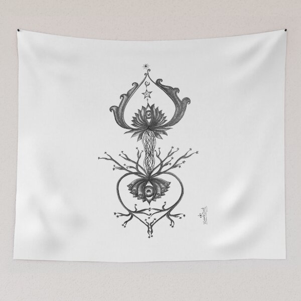 Item preview, Soulmates blooming in opposite ways designed and sold by iCosmicDust.