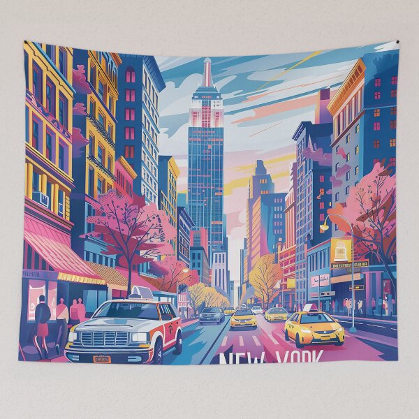 Item preview, Retro NewYork Illustration designed and sold by nomiraclehere.