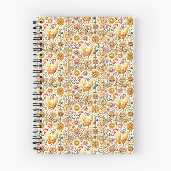 Item preview, Folk Art Chicken floral pattern 24 designed and sold by FOLK ART FUSION.