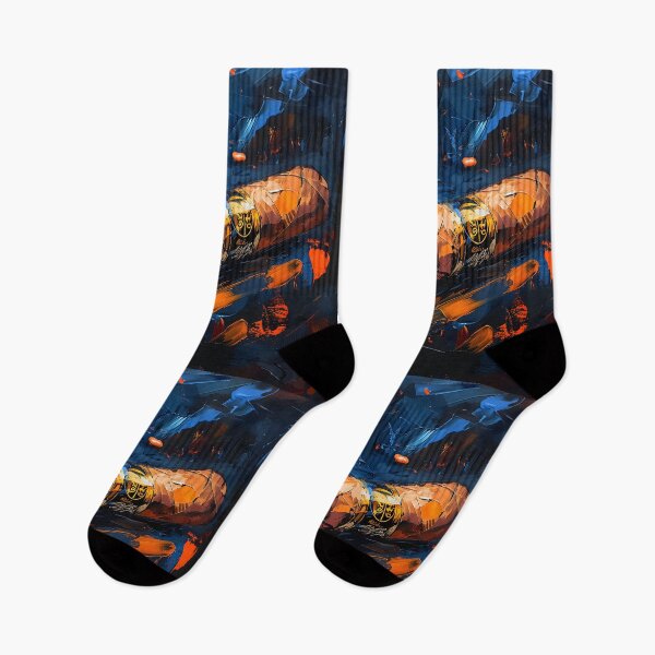 Item preview, Midnight Ember- A Digital Canvas of Cigar's Fiery Brushstrokes and Coal Blue Depths designed and sold by OlfactoART Studio.