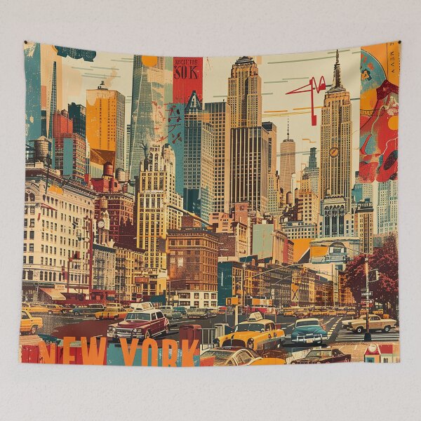 Item preview, Retro NewYork Illustration designed and sold by nomiraclehere.