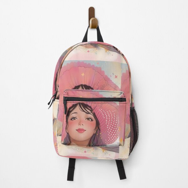 Item preview, AI lady in pink hat designed and sold by lusiakotowska.