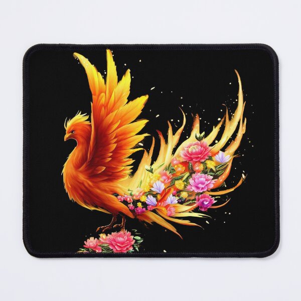 Item preview, Phoenix And Dragon Art Floral Golden Phoenix Bird Fire Flowers Fantasy designed and sold by Cr320.