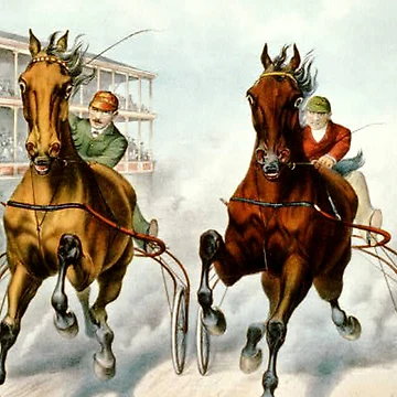 Artwork thumbnail, Harness Racing Finish Line by teepossible