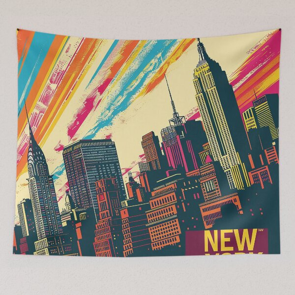 Item preview, Retro NewYork Illustration designed and sold by nomiraclehere.