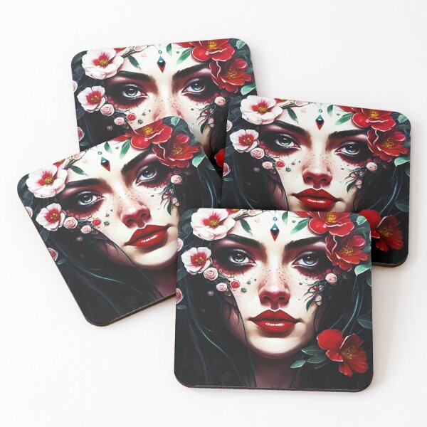 Item preview, Girl Face In Flowers designed and sold by Moonody Designs.