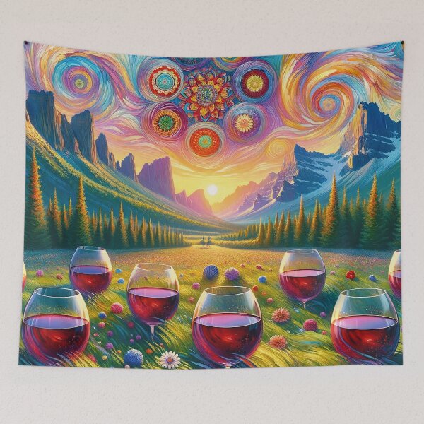 Item preview, Mandala Sky Field of Wine designed and sold by bunnyboiler.
