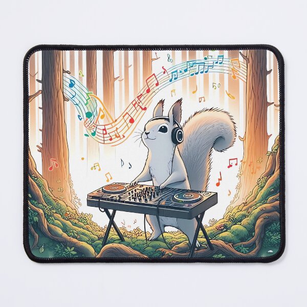 Item preview, Wild Symphony: A DJ Squirrel Playing Magical Melodies designed and sold by Redwal15.