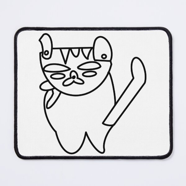 Item preview, The_Articulated_Cat_<Black Line> Style_No.04, 2023 By Mix The Arts Studio designed and sold by MixTheArtStudio.