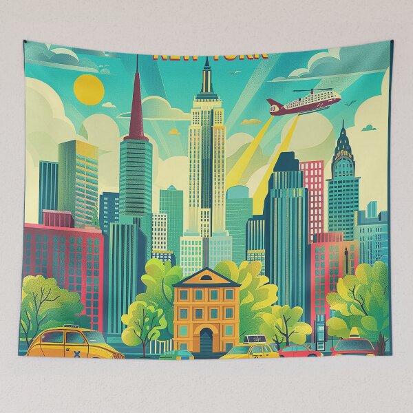 Item preview, Retro NewYork Illustration designed and sold by nomiraclehere.