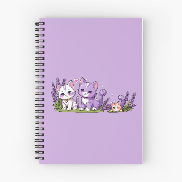 Artikelvorschau, Süße lila Katzen! entworfen und verkauft von Paxy Designs.