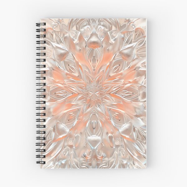Item preview, White and peach fuzz glass mandala designed and sold by Fantasyplus.