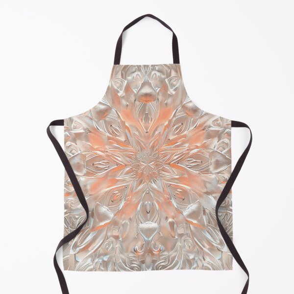 Item preview, White and peach fuzz glass mandala designed and sold by Fantasyplus.