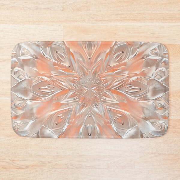 Item preview, White and peach fuzz glass mandala designed and sold by Fantasyplus.