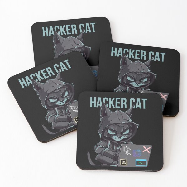 Item preview, Hacker Cat, Hooded Penetration Tester, White Hat Cat t-shirt designed and sold by Reichcorp.