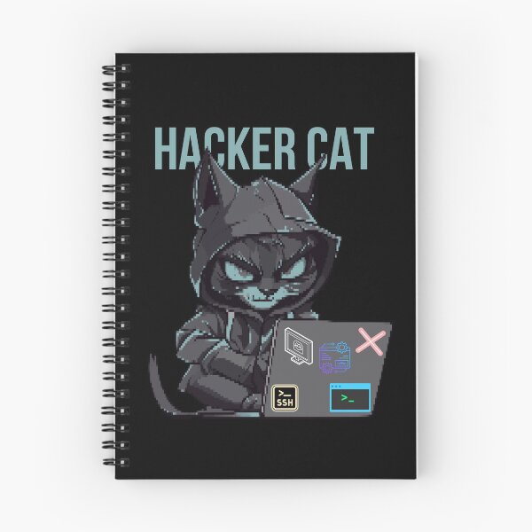 Item preview, Hacker Cat, probador de penetración con capucha, camiseta White Hat Cat designed and sold by Reichcorp.