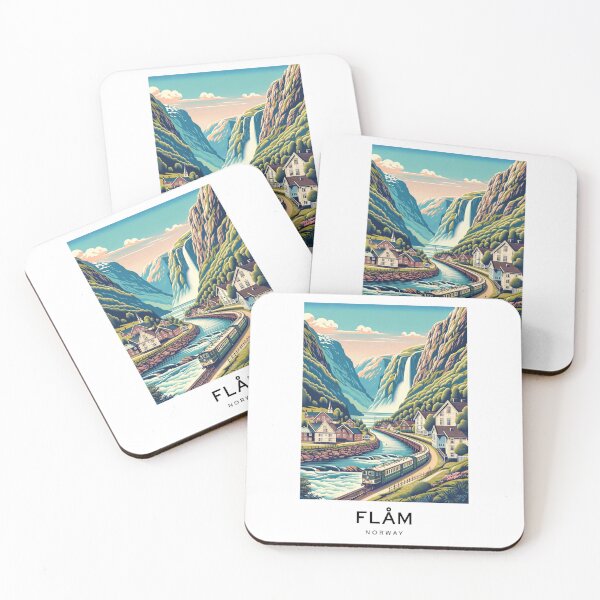 Item preview, FLÅM  Norway - Digital Art Poster designed and sold by TravelMarvel.