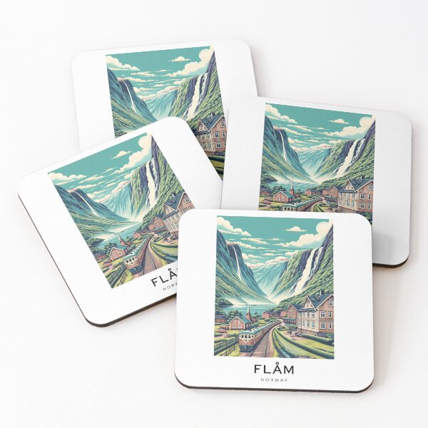 Item preview, FLÅM  Norway - Digital Art Poster designed and sold by TravelMarvel.